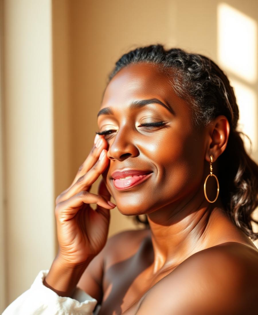 Beatriz L., 41 usando produtos LUMI